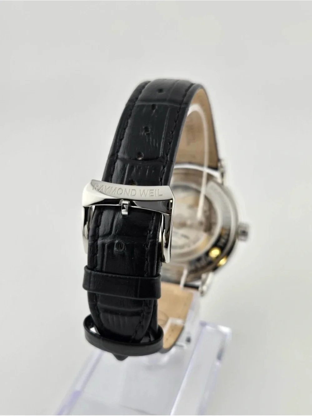 Raymond Weil Maestro Men's BlackLeather Band Watch ($1575 MSRP)